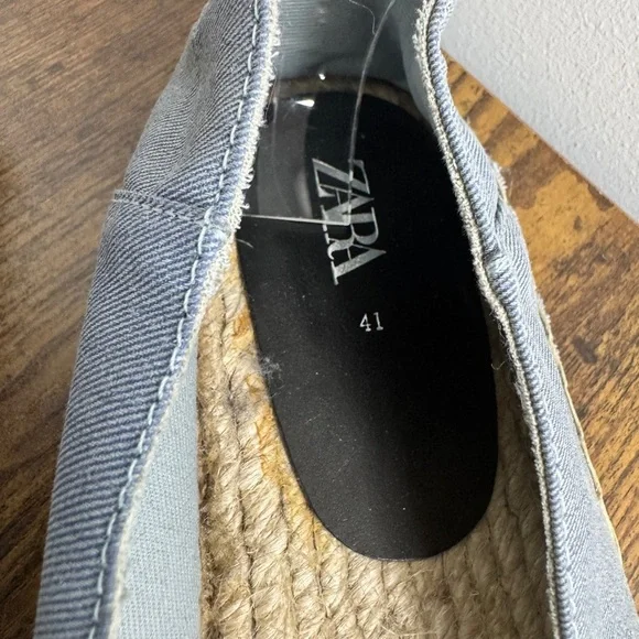 Zara Espadrille Flats Denim - Picture 6 of 9